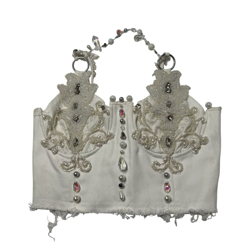 NASTESKI The Label Bustier Top in White